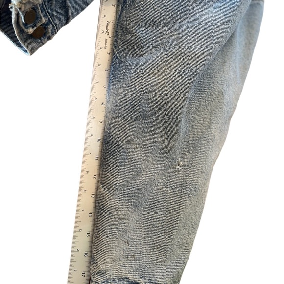 VTG Carhartt Blanket Lined Distressed Light Denim Faded Jacket Sz L. #PJB008 - Picture 11 of 16